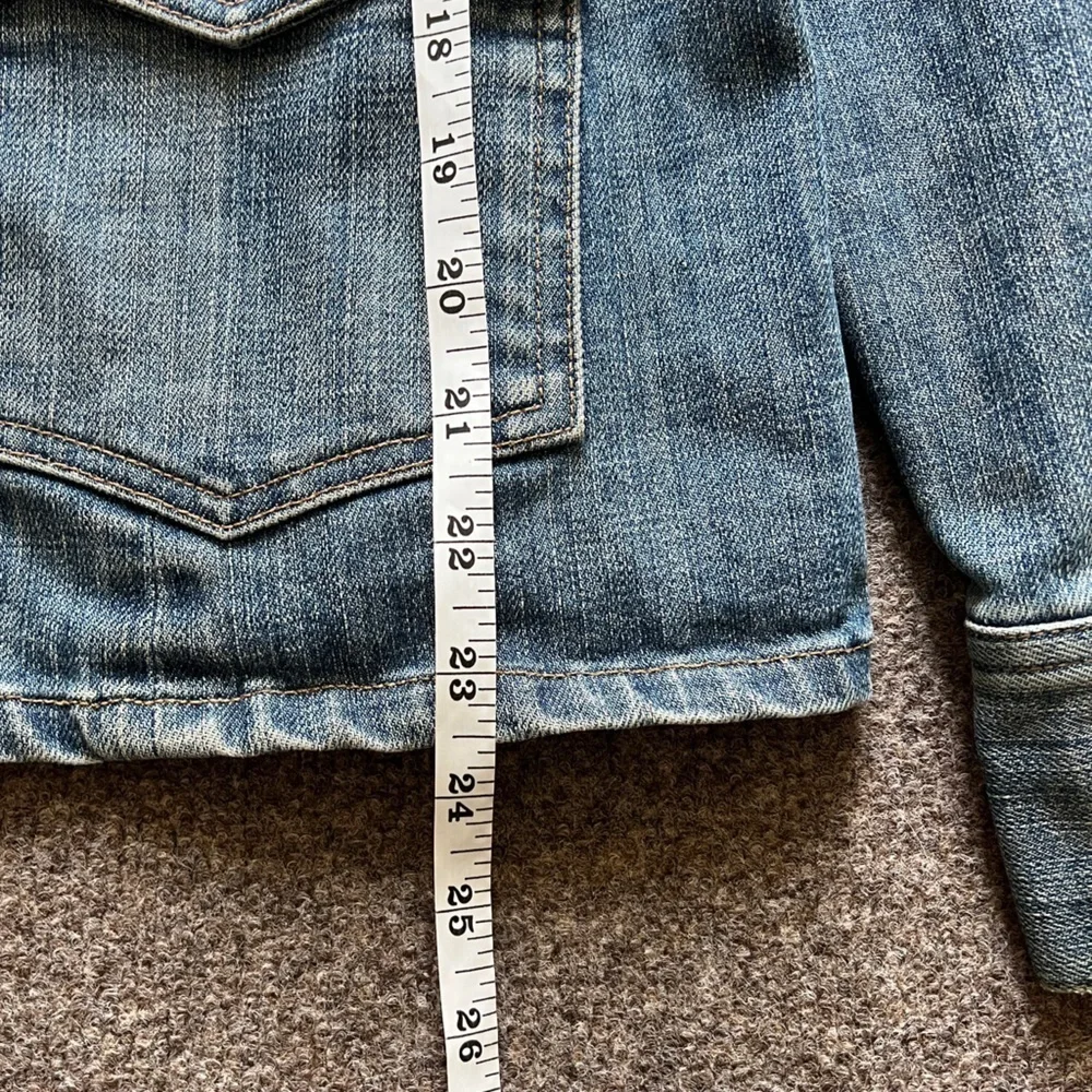 Vintage‎ Gap Blue Denim Jean Jacket Women’s Small Western Rodeo Snap Close Y2K